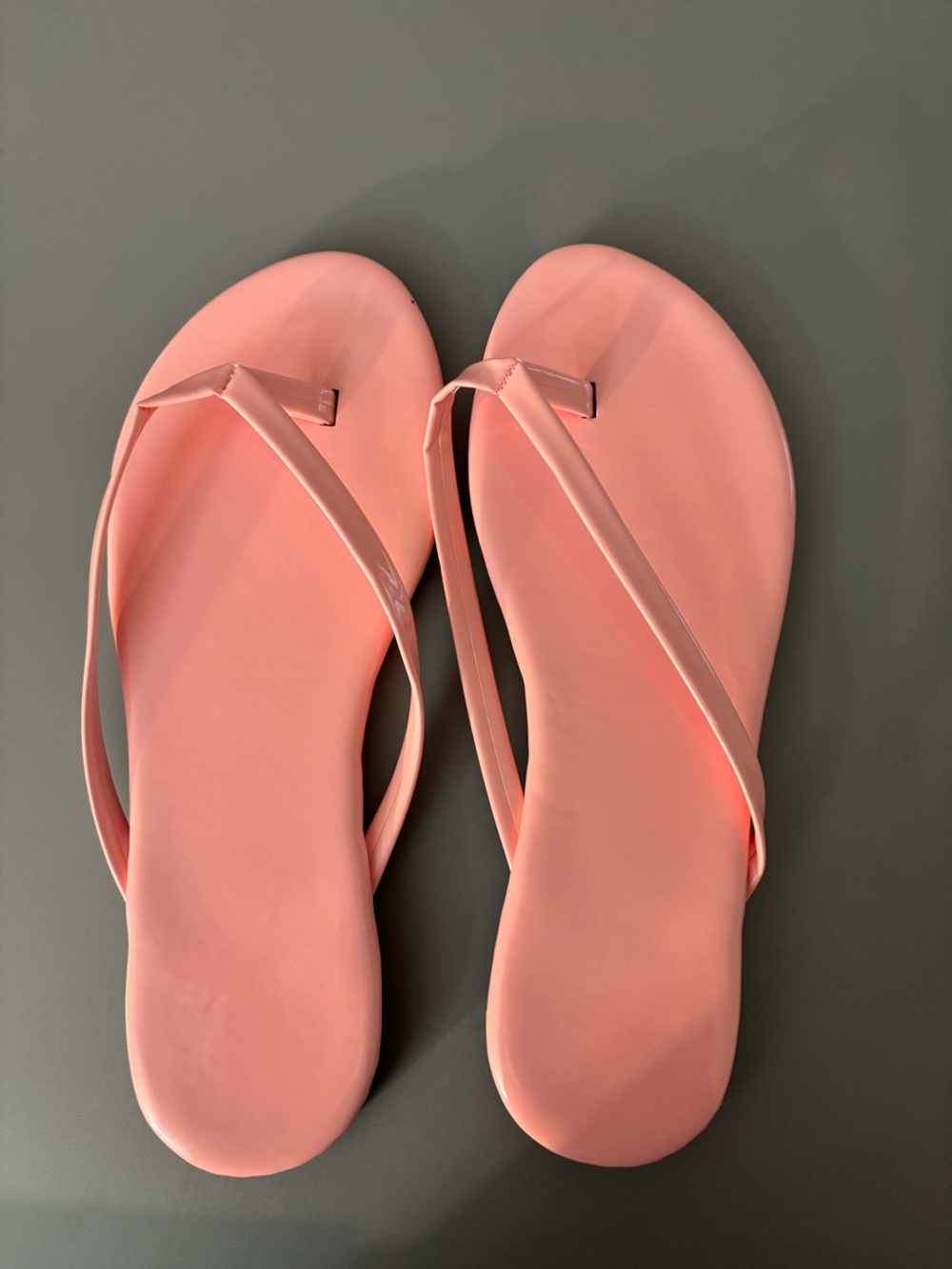 Coral Pink Minimalist Flip Flop Sandals